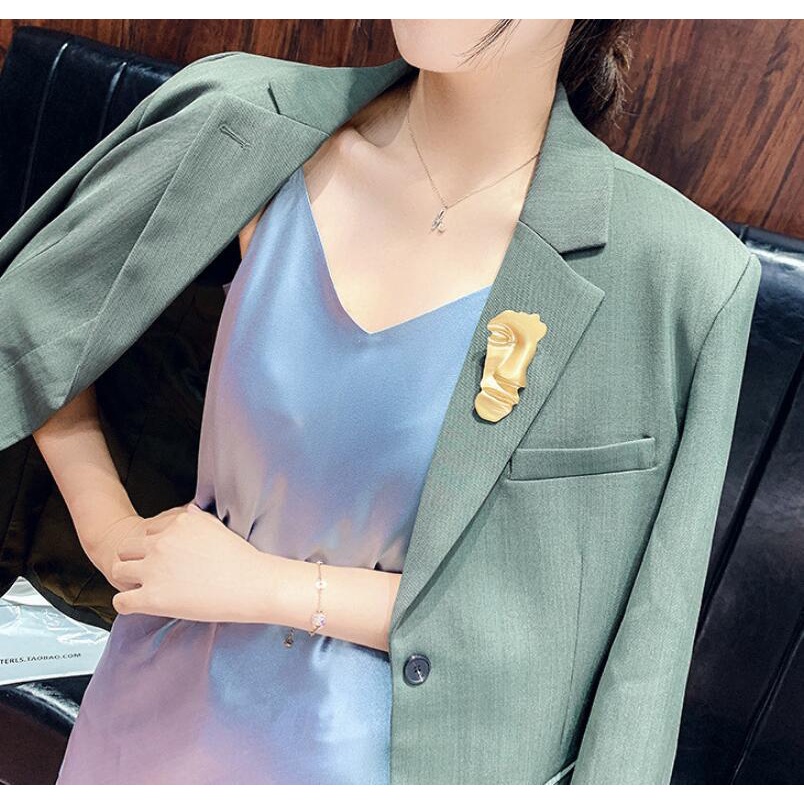 Ghim Cài Áo Hình Chân Dung Châu Á Thời Trang