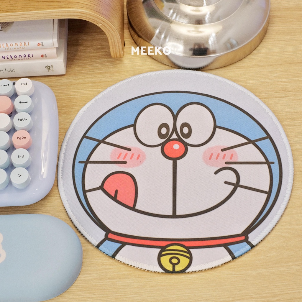 Lót chuột Doraemon siêu cute hình tròn 6 phiên bản MEEKO
