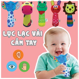 Lục lạc vải cầm tay có bóp chút chít - đồ chơi cho trẻ sơ sinh - ảnh sản phẩm 3