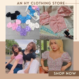 (có bán sỉ,ảnh thật,hoả tốc)🍊CLARA_CROPTOP (ÁO CROPTOP RÚT NGỰC TAY PHỒNG)🥑