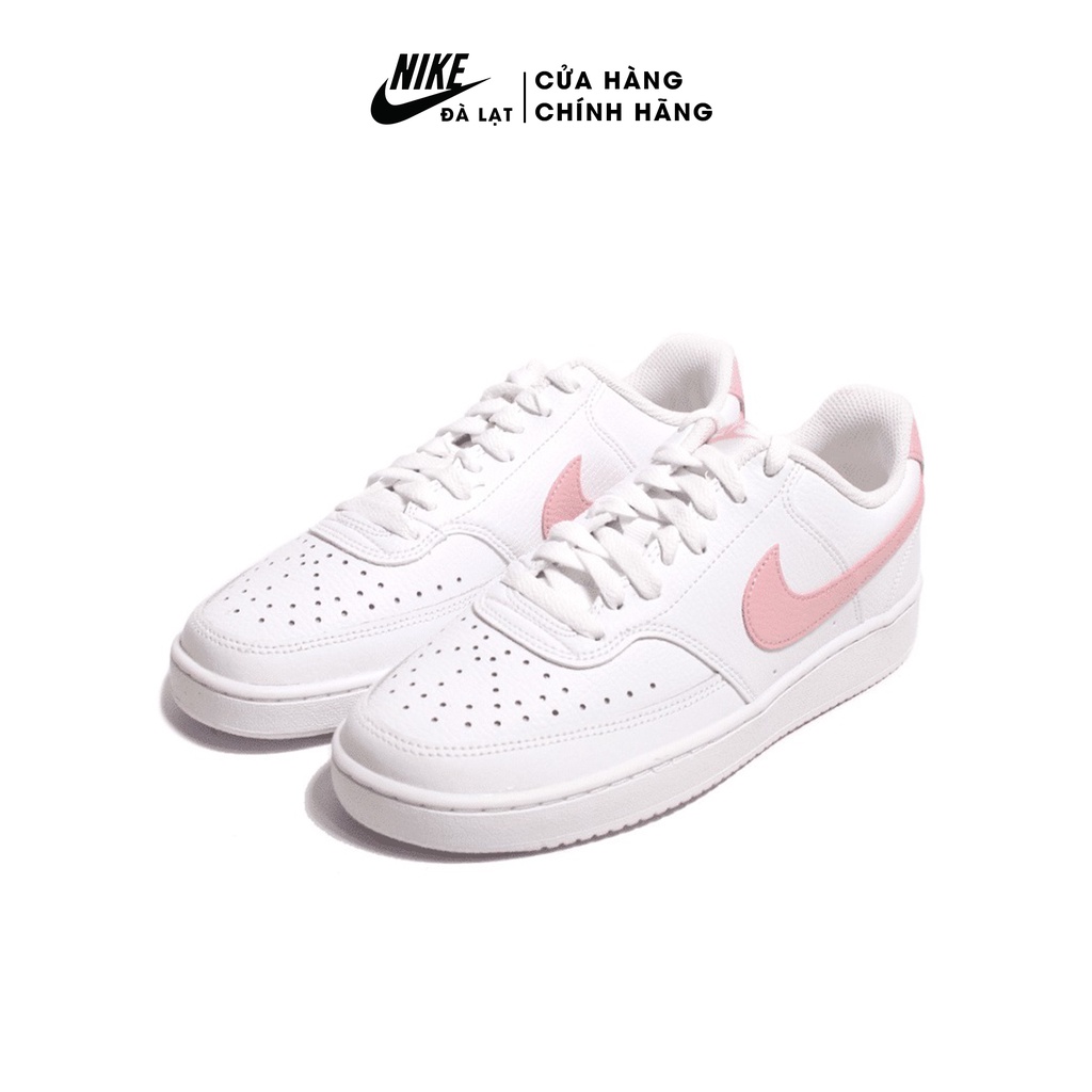 Giày thể thao nữ Nike Court Vision White Pink CD5434-110 Sneaker đế bằng