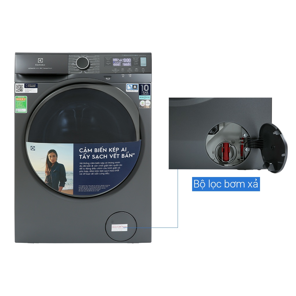 MÁY GIẶT ELECTROLUX INVERTER 10 KG EWF1042R7SB