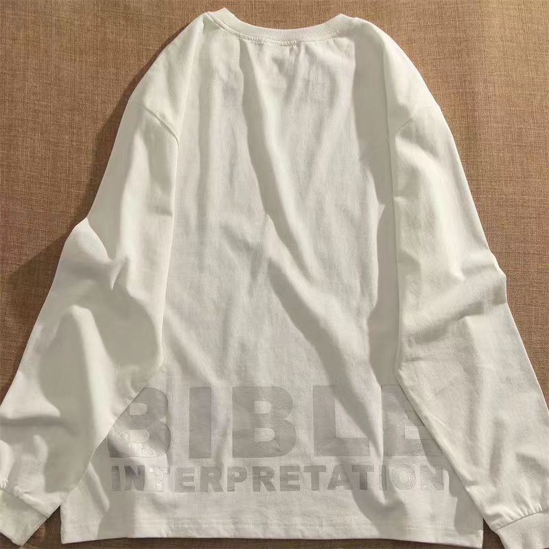 Áo Thun Sweater Phối Dây Xích Kiểu Retro Âu Mỹ Thời Trang Xuân Thu Cho Nam