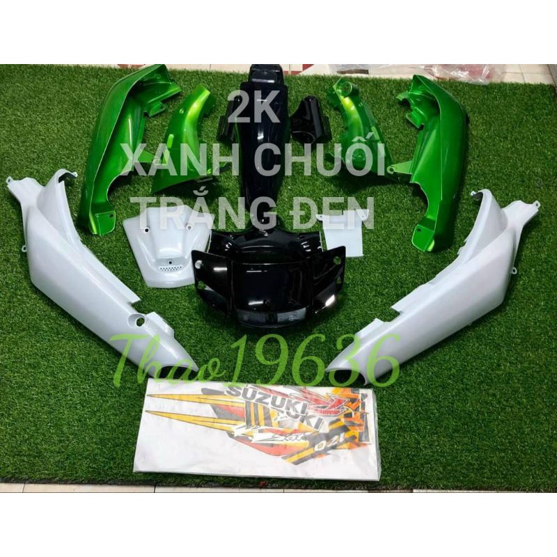 Dàn áo satria 2000 Xanh lá Kawa