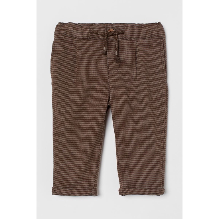 Quần dạ răng sói caro xanh nâu HM H&M_hàng chính hãng authentic