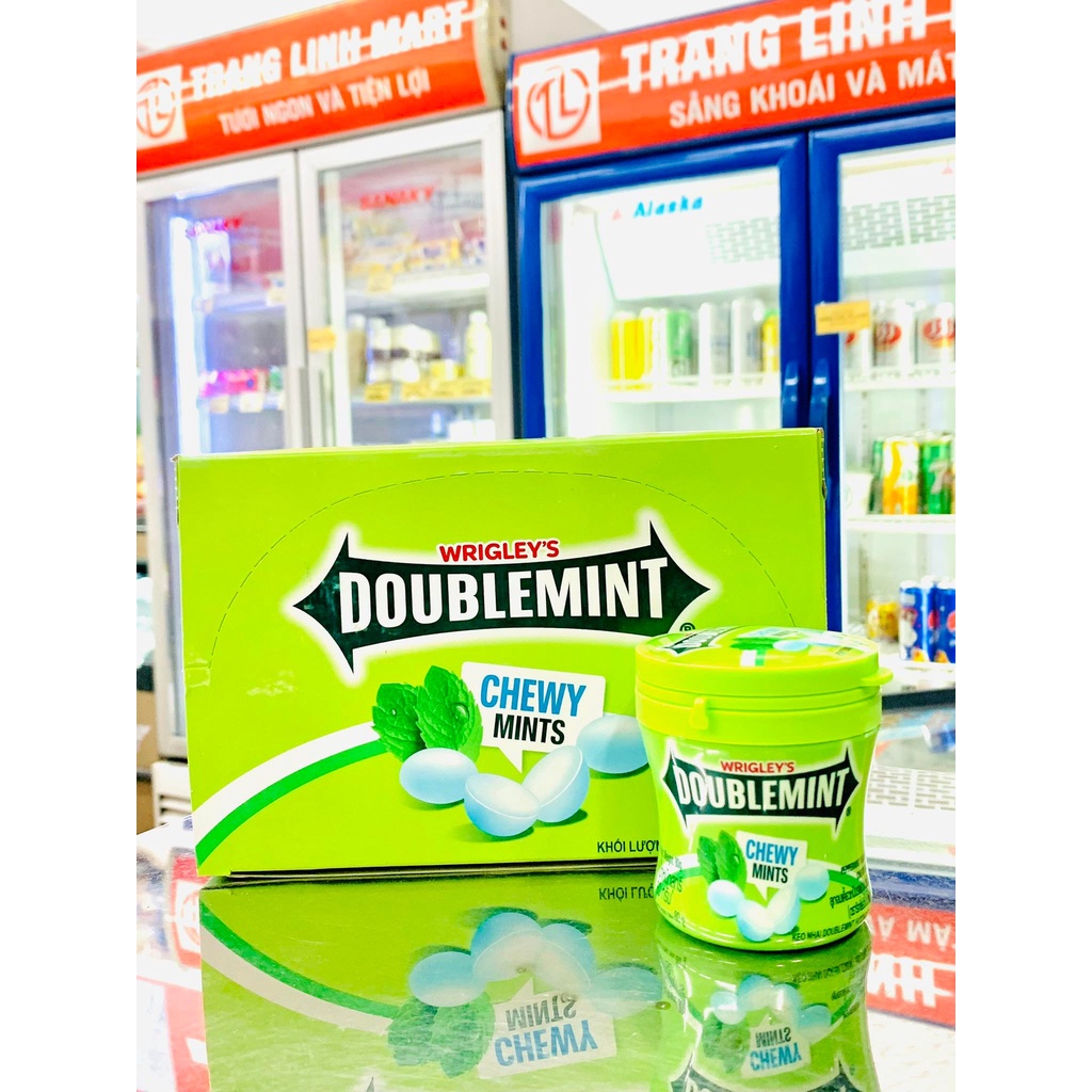 Kẹo nhai Doublemint Chewy Mints hương bạc hà hũ 80g