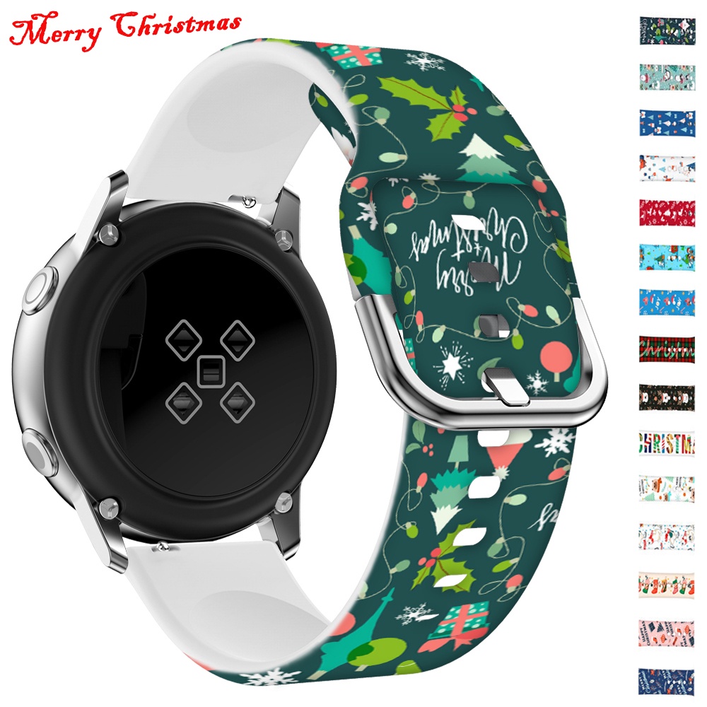 Dây Đeo Phong Cách Giáng Sinh Cho Đồng Hồ Thông Minh Samsung Galaxy Watch 4 classic / 5 Pro / Active 2 / 44mm 20mm / 22mm huawei / Amazfit gtr-GTs-4-2e-3-Pro