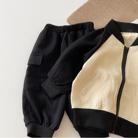 Quần áo trẻ em, bộ đồ dài tay thu đông phong cách Hàn Quốc BĐ17-BE KOREA cho bé trai bé gái size 7-25kg