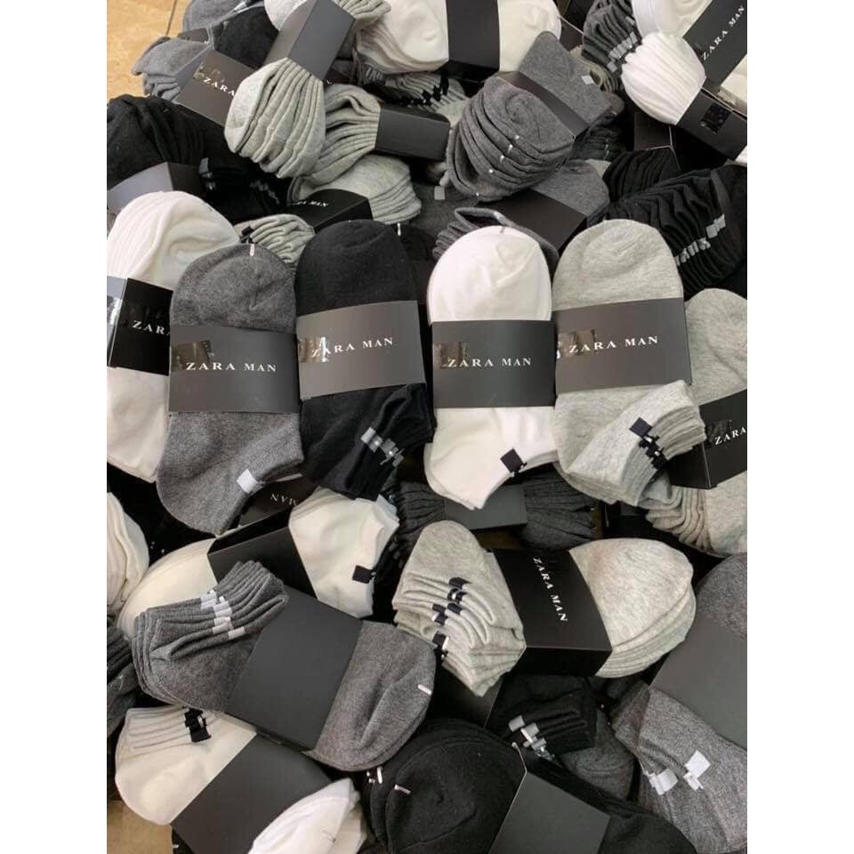 Set 10 đôi tất Zara Man nam, tất cổ ngắn thời trang chống hôi chân_ NC STORE