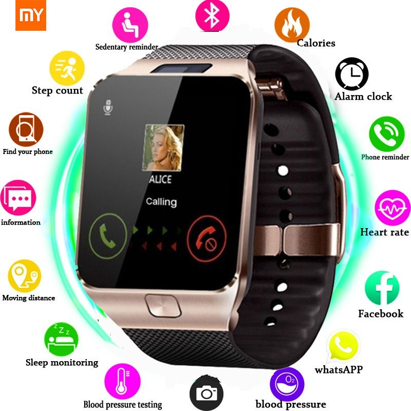 Đồng Hồ Thông Minh Dz09 Kết Nối Bluetooth Có Chip Cảm Ứng