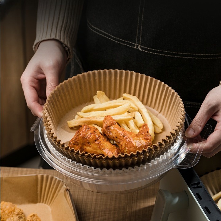 Giấy nến cho nồi chiên không dầu set 50 tờ, giấy nướng bánh chống dính an toàn sức khỏe