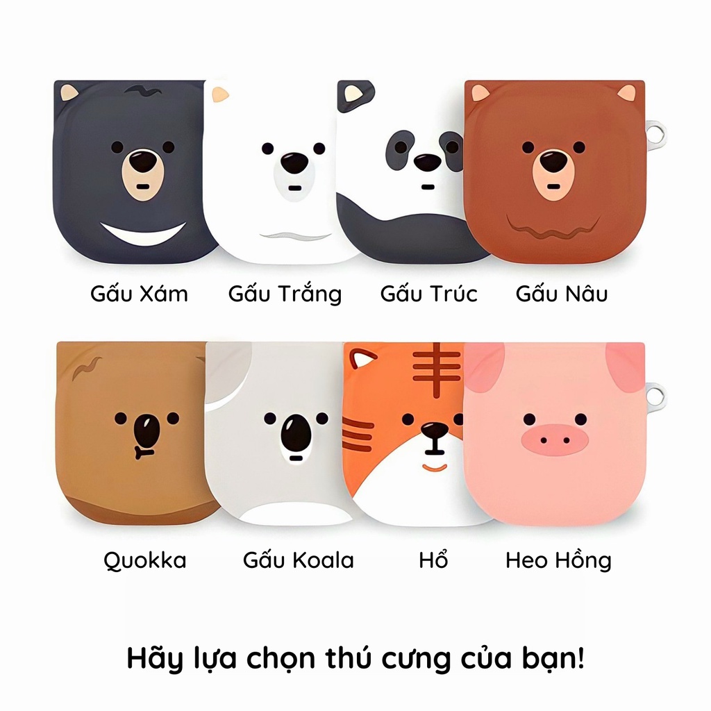 Ốp case cho Galaxy Buds2 Pro / Buds 2 / Buds Pro / Buds Live / Buds FE - BST Thú Cưng - Tặng kèm móc