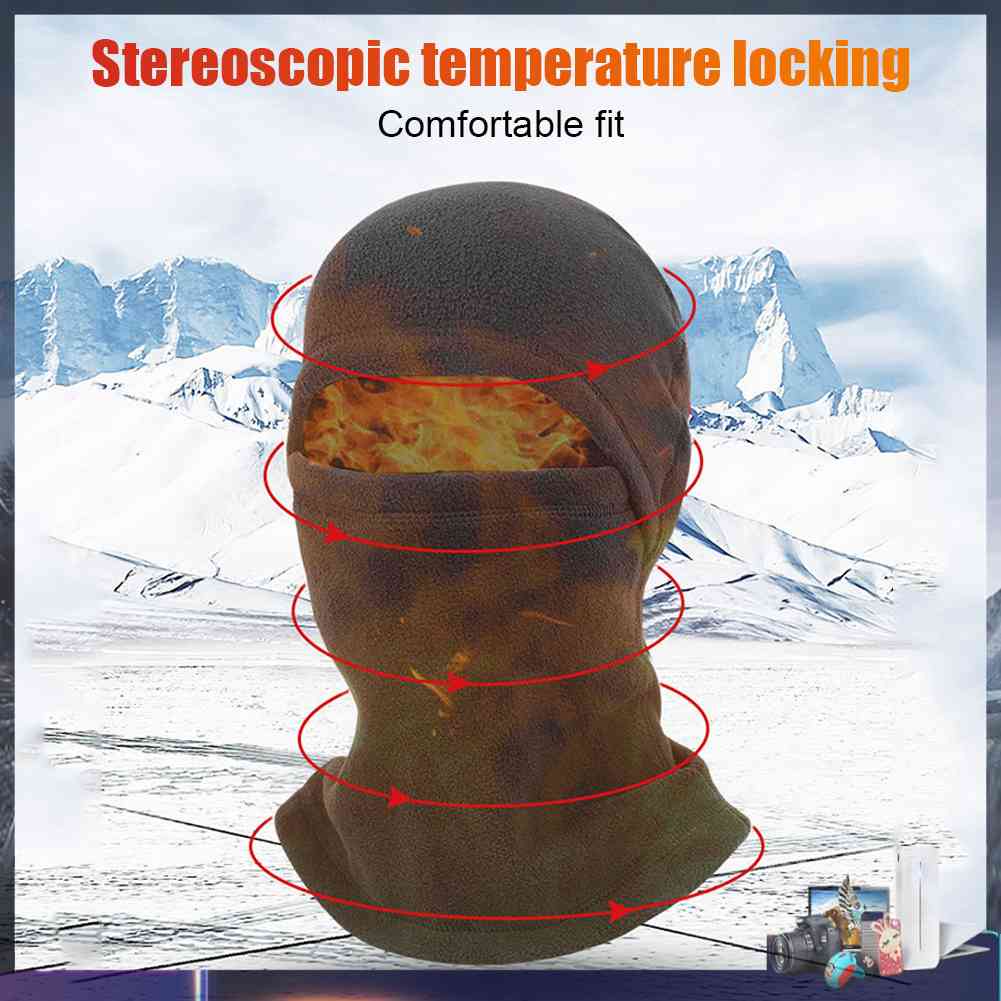 Mũ Balaclava Bằng Lông Cừu Giữ Nhiệt Thoải Mái Dùng Khi Đạp Xe / Trượt Tuyết