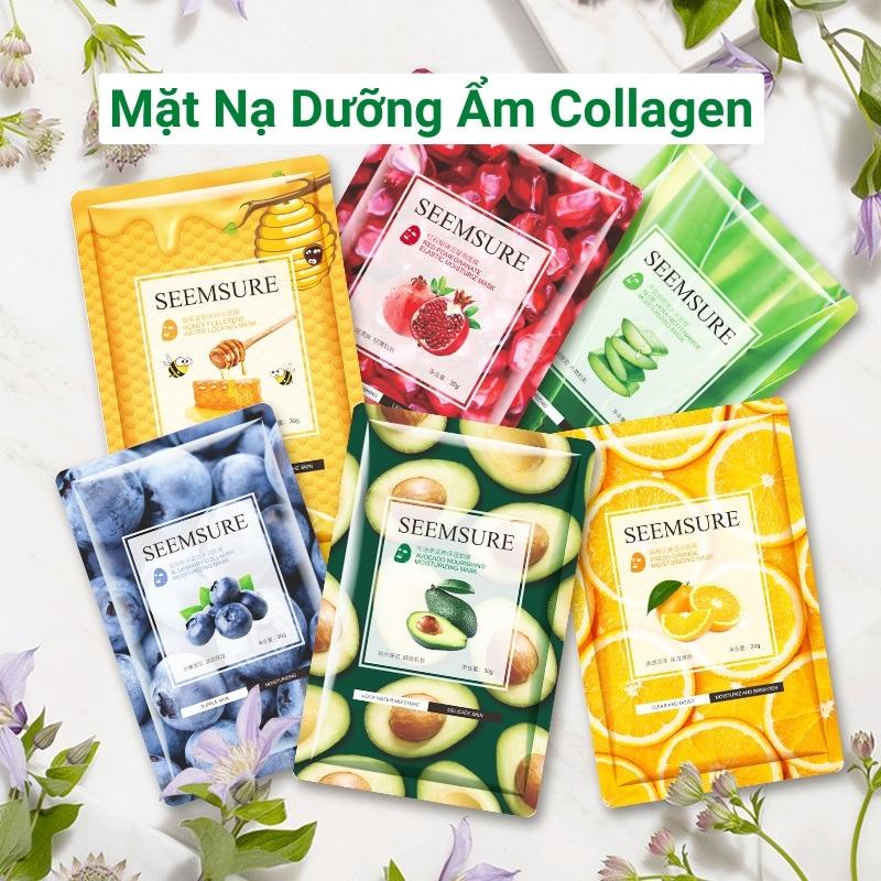 Mặt Nạ Trắng Da Collagen Hàn Quốc Mặt Nạ Dưỡng Ẩm Da Khô Bổ Sung Collagen Ngăn Ngừa Lão Hóa Giúp Da Căng Bóng Mịn Màng