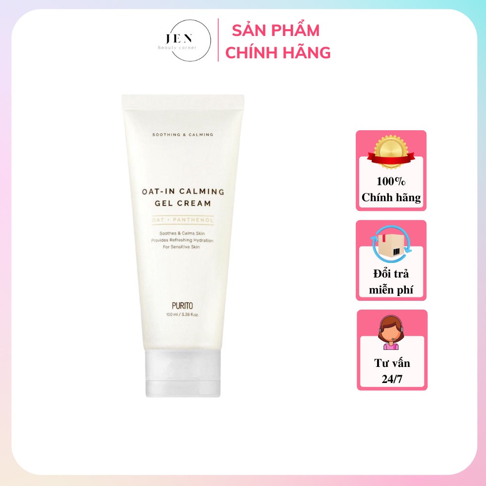 Kem Dưỡng Chiết Xuất Yến Mạch Purito Oat-in Calming Gel Cream 100ml