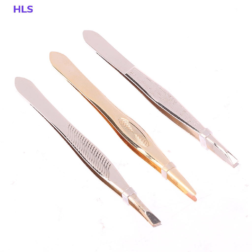 1 Nhíp Nhổ Lông Mày Đầu Phẳng Bằng Thép Không Gỉ
