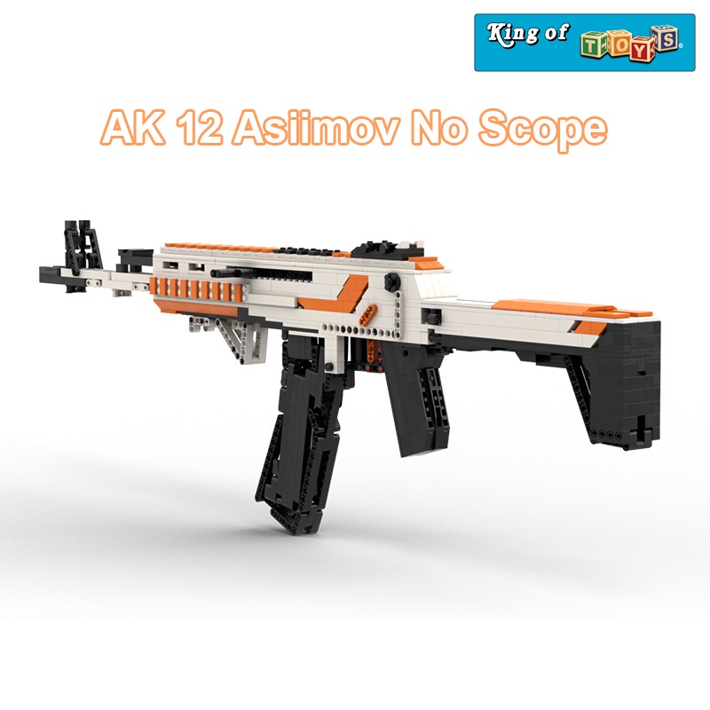 Đồ Chơi Lắp Ráp Mô Hình AK-12 Asiimov CSGO PUBG Với 1100 Mảnh Ghép,Bản Thiết Kế Tiêu Chuẩn Của Kevin183