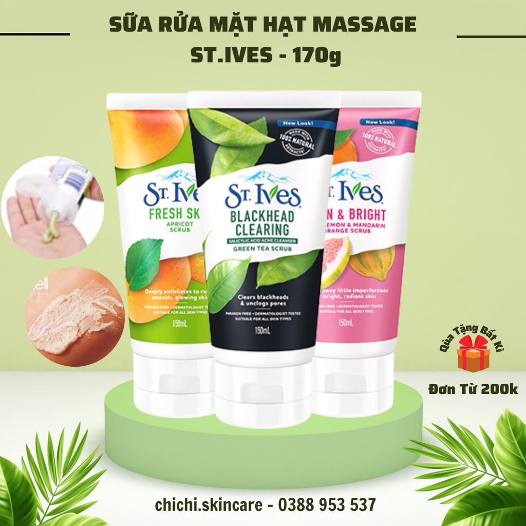 SỮA RỬA MẶT - TẨY TẾ BÀO CHẾT MẶT ST.IVEST DẠNG TUÝP 170G