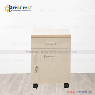 Hộc di động văn phòng Phát Phát 2 ngăn, tủ di động làm việc văn phòng chính hãng - HDD02