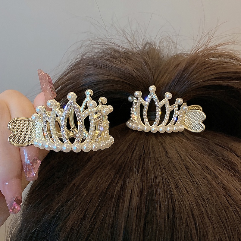 Kẹp Tóc Hình Vương Miện Đính Đá Lấp Lánh Thời Trang Cho Nữ