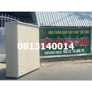 Tủ quần áo 4 cánh nhựa đài loan