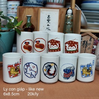 Ly sứ in hình con giáp - gốm sứ nhật bản