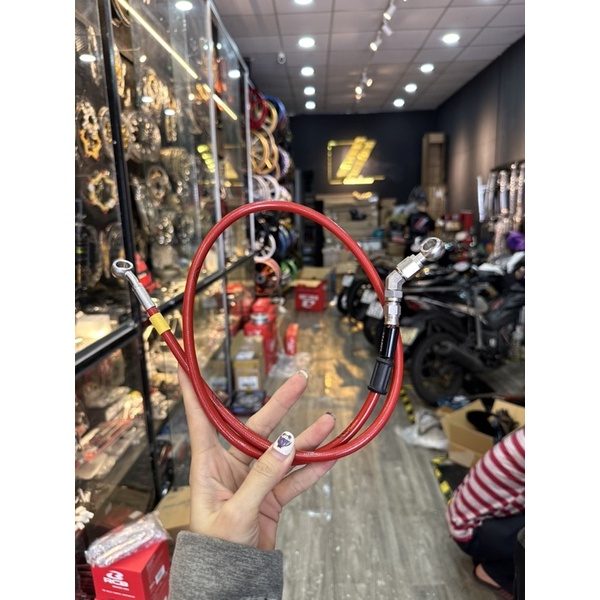 Dây dầu Earl's bấm đầu inox 45 độ