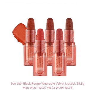 Son thỏi black rouge wearable velvet lipstick