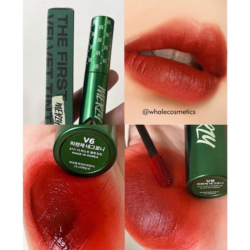 Son Kem Lì, Lâu Trôi Cho Đôi Môi Ẩm Mịn Merzy The First Velvet Tint