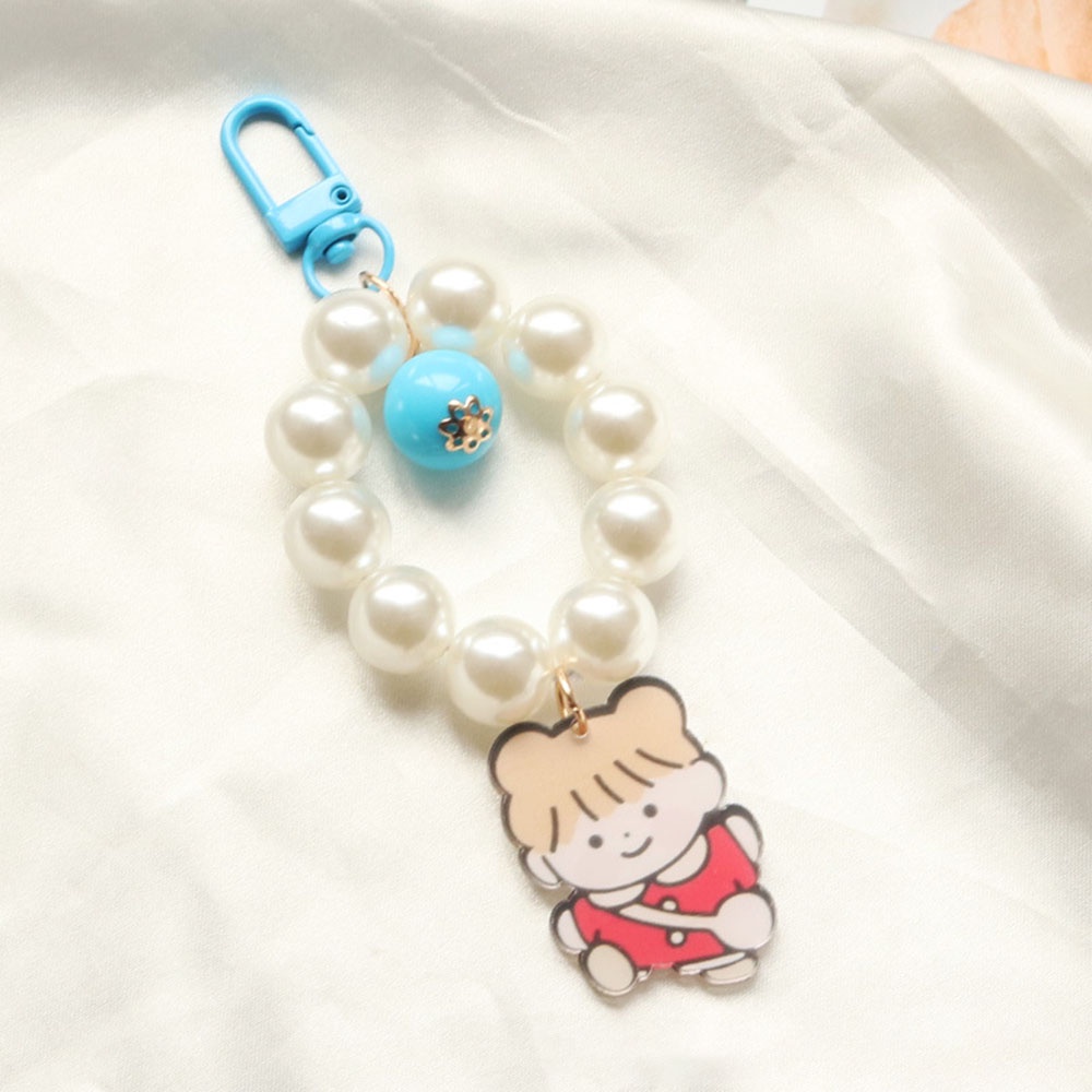 Vỏ Bảo Vệ Hộp Sạc Tai Nghe Không Dây Qipin Hình Thỏ Trắng Đính Hạt Ngọc Trai Dễ Thương DIY