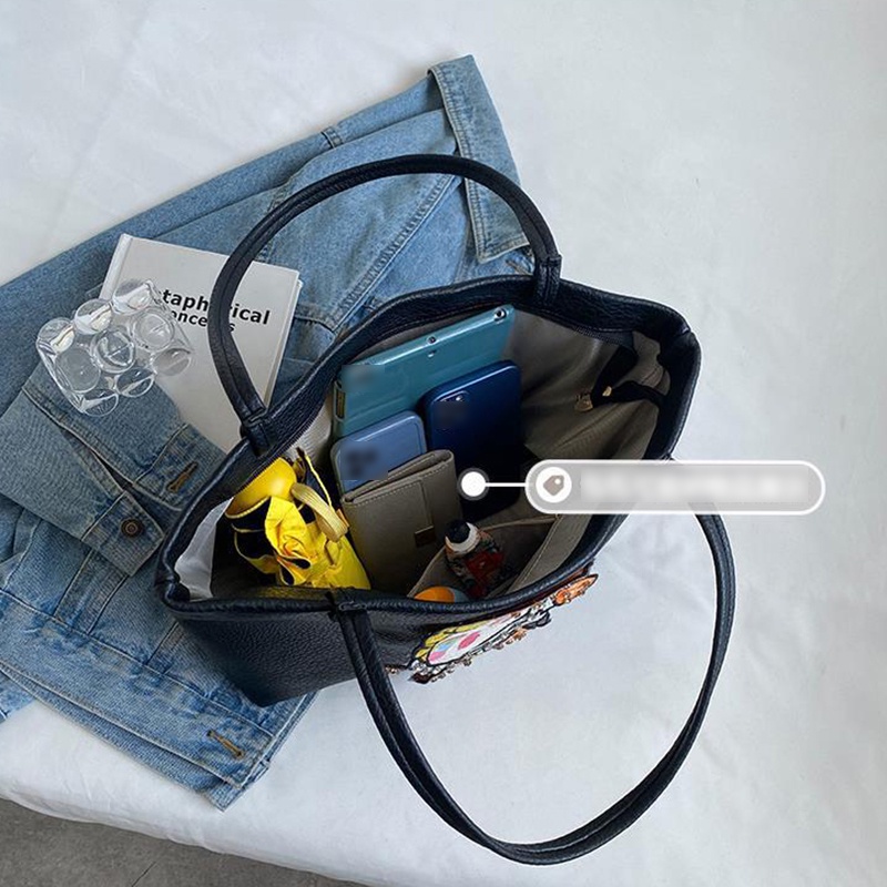 Túi Đeo Vai Cỡ Lớn Họa Tiết Hoạt Hình Đơn Giản Phong Cách Hàn Quốc Cho Nữ