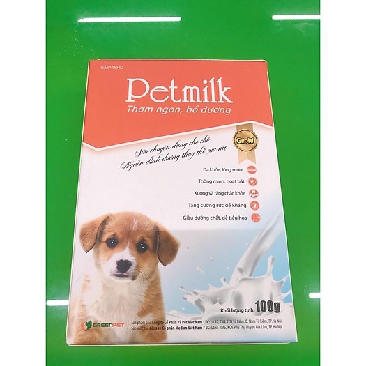 Sữa PetMilk cho chó con | sữa bổ sung dinh dưỡng chó con hộp 100gr