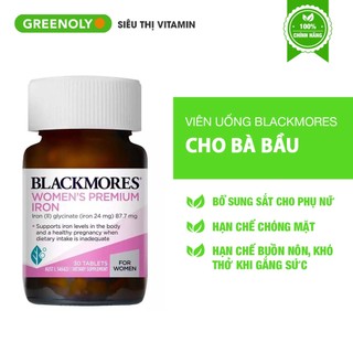 Viên uống bổ sung sắt cho bà bầu Blackmores Women's Premium Iron Úc 30 viên