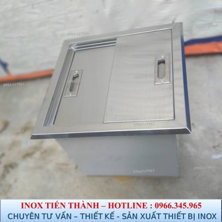 Thùng đá 3 lớp âm bàn chuẩn inox 304