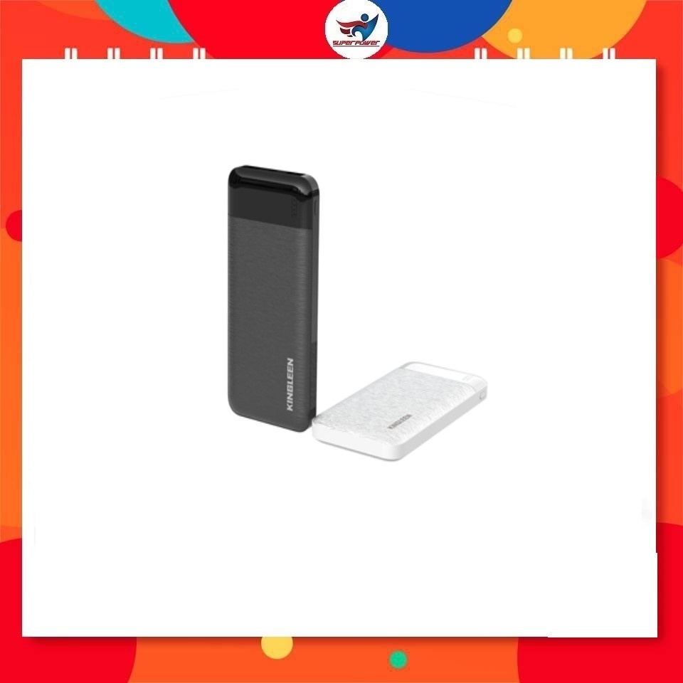 Pin sạc dự phòng 10000mAh G03 MÀU ĐEN TRẮNG KINGLEEN