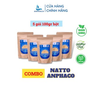 Combo 10 gói natto đậu nành lên men hữu cơ anphaco phòng táo bón, huyết áp, đột quyh