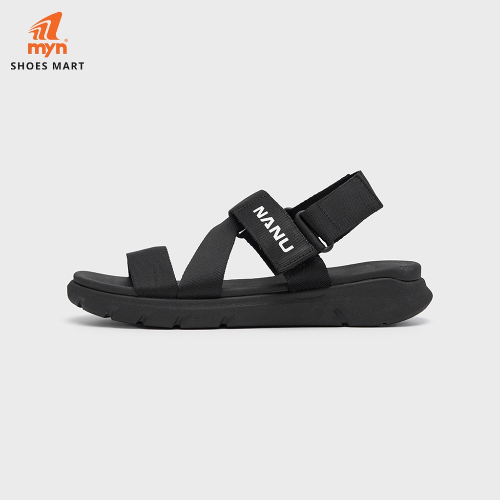 Sandal Nam Nữ Quai Chéo NANU 12 - All Black - All Grey - Navy Cream