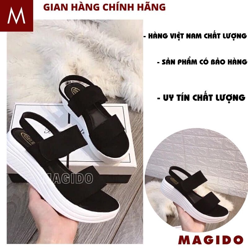 Dép bánh mì đế 5 phân form chuẩn hàng chuẩn, Sandal quai ngang, dép THÁI LAN đế xuồng quai hậu độn đế trắng - MAGIDO