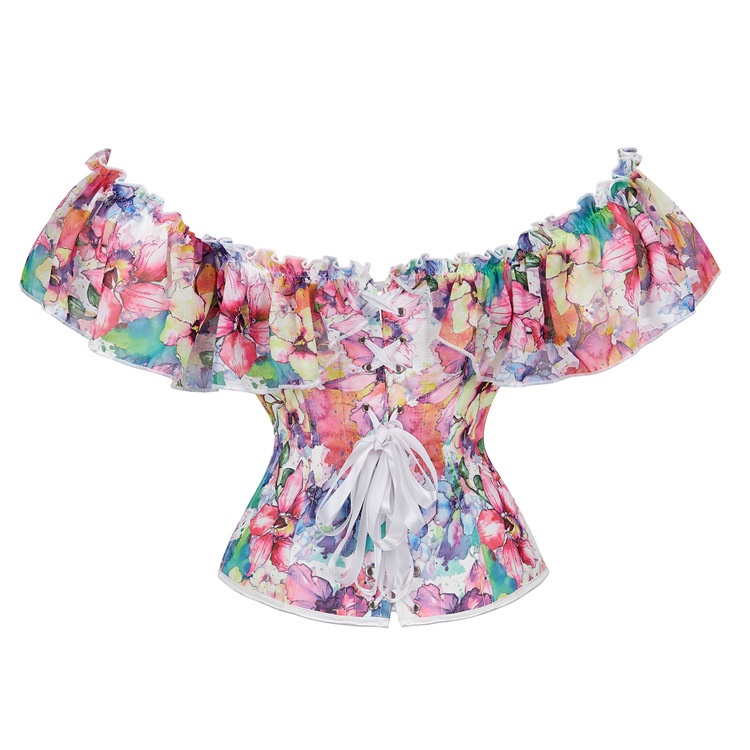 Áo corset Hỗ Trợ Định Hình Ngực Một Dây Xù Phong Cách Âu Mỹ Nhiều Màu Sắc Dành Cho Nữ