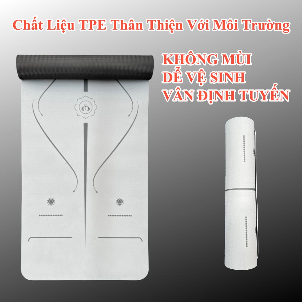 Thảm tập yoga, thảm tập gym 6mm,8mm,10mm,15mm Eco Friendly chống trượt TPE định tuyến 2