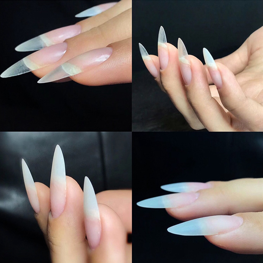 Hộp 96 Phụ Kiện Trang Trí Móng Tay Trong Suốt Siêu Mỏng Tiện Dụng