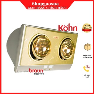 Đèn sưởi nhà tắm 2 bóng Kohn Braun bảo hành 5 năm
