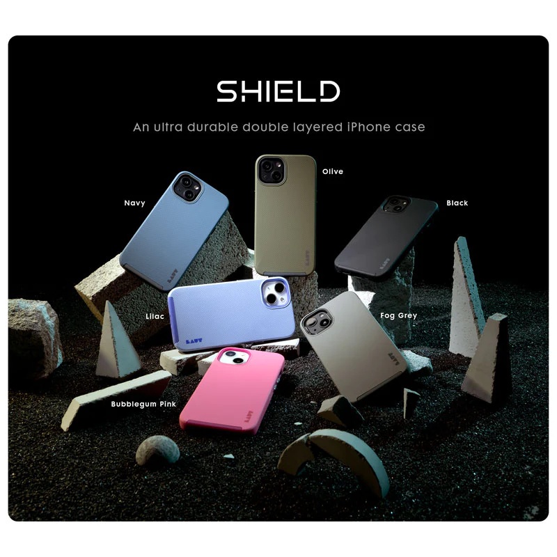 Ốp LAUT Shield For iPhone 15 Pro/ 15 Pro Max/ 14 Pro/ 14 Pro Max/ 14/ 14 Plus