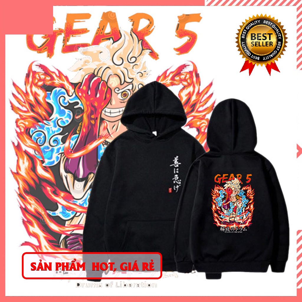 💥Hoodie OnePiece💥  BST In Hình  Anime One Piece Luffy Gear 5 Nika Joyboyy độc đẹp kèm khuyến mại