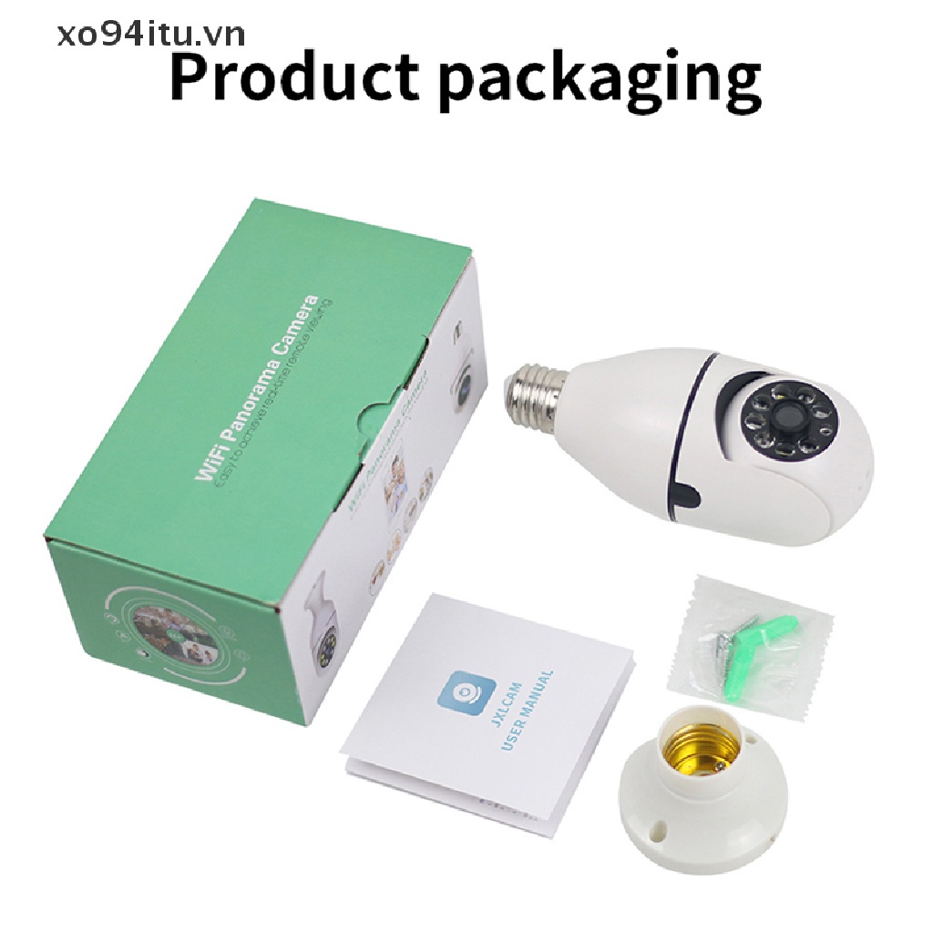 Camera YOOSEE, camera wifi không dây mini Xoay 360 hình dạng Bóng đèn xem và kết nối,  điều kiển từ xa từ điện thoại
