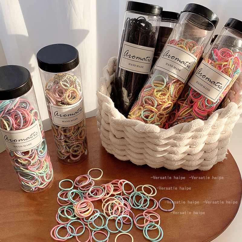 300 Dây Buộc Tóc Cao Su Hình Viên Đạn