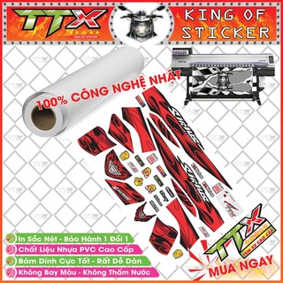 Tem Xe Sirius Đen Đỏ Lửa Siêu Đẹp - Tem Sirius Lửa Đỏ Đen Hót - Mẫu Team Sirius Đen Đỏ (s060-A21)