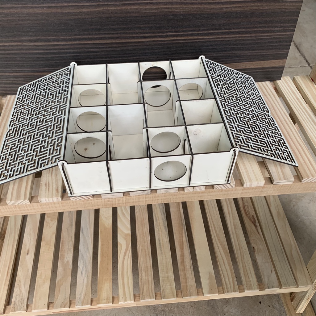 Mô Hình Hộp Mê Cung Gỗ Lắp Ráp Cho Chuột Hamster Size 26*26*7 cm