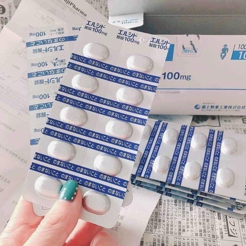 Hộp đựng 1 vỉ 10 viên Elcido nấm Candida Nhật Bản