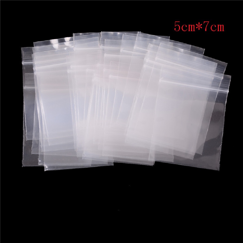 Bộ 100 Túi Zip Nhựa Dày 0.12mm Tự Khóa Tiện Dụng